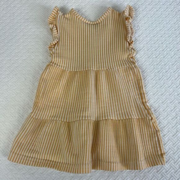 Vince Camuto Toddlers Size 3T Orange White Striped Preppy Dress Summer Cute Even - Picture 7 of 10